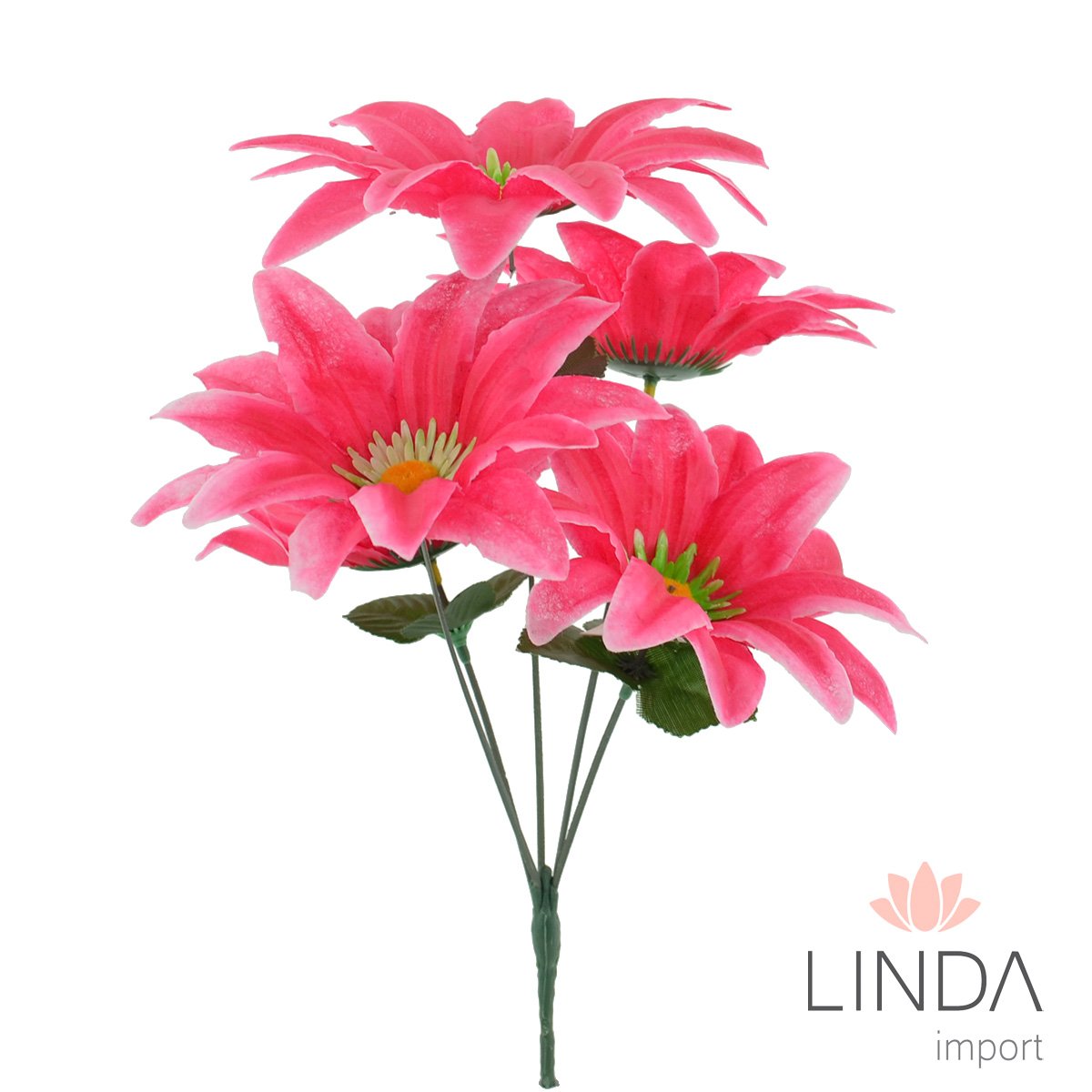 Buquê de Flor C/5 Galhos 36CM e Mix de Cores Aaa1001