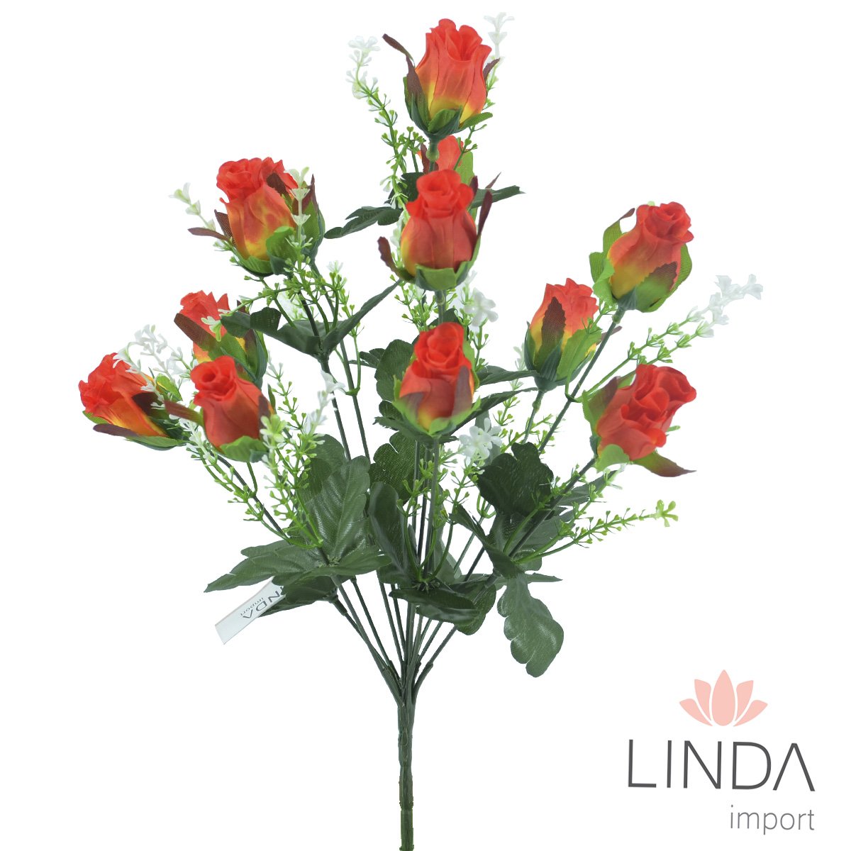 Buquê de Rosas Botão C/12 Galhos 43CM Mix de Cor Aaa1004