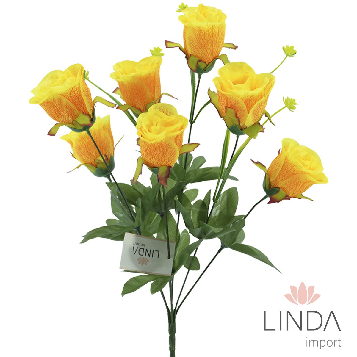 Buquê de Rosas Botão C/7 Galhos 50CM Mix de Cores Aaa1023