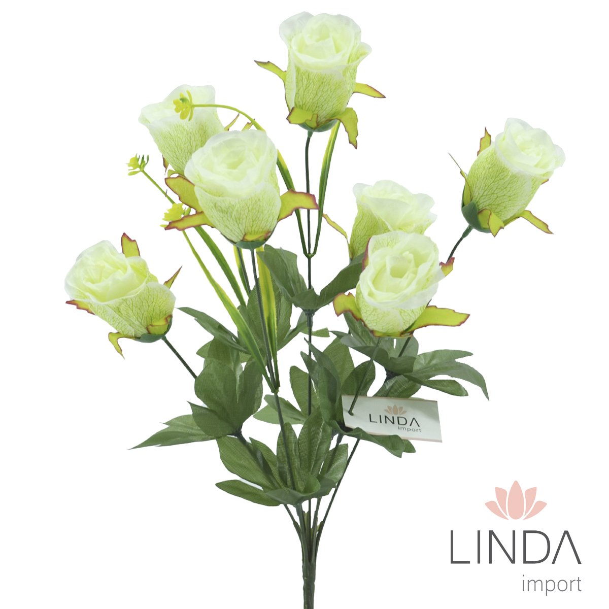 Buquê de Rosas Botão C/7 Galhos 50CM Mix de Cores Aaa1023