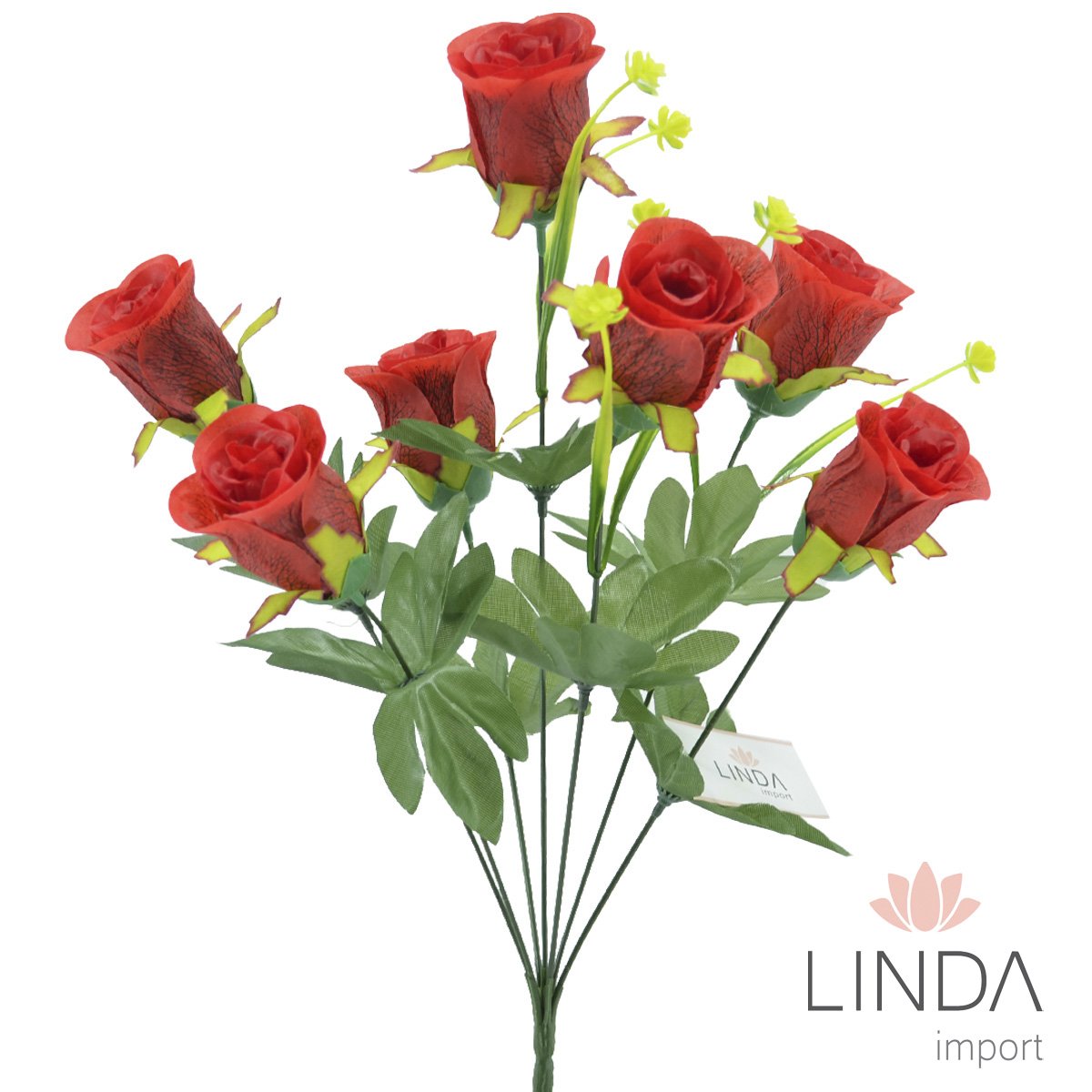 Buquê de Rosas Botão C/7 Galhos 50CM Mix de Cores Aaa1023