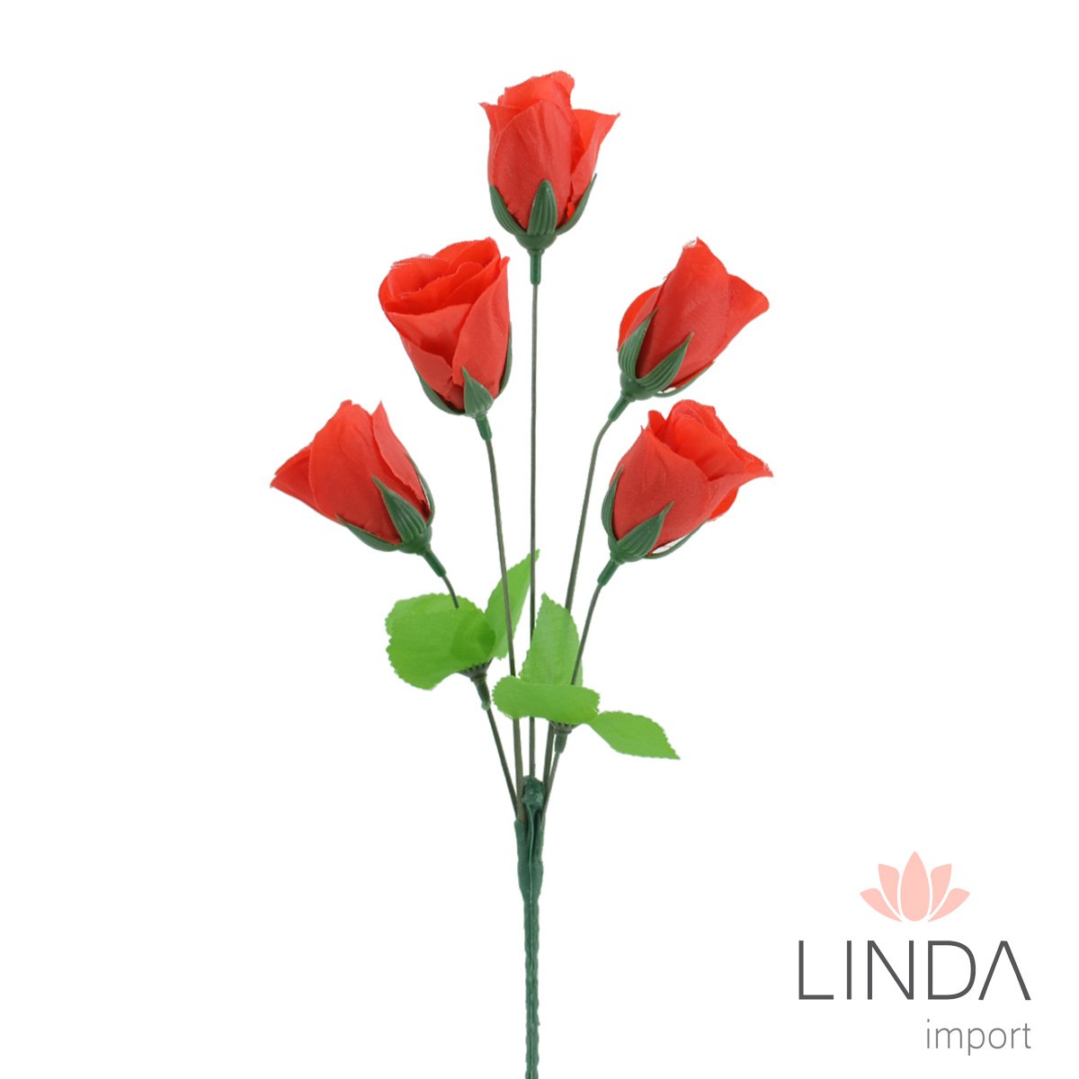Buquê de Rosas Botão C/5 Galhos 30CM Mix de Cores Aaa1024