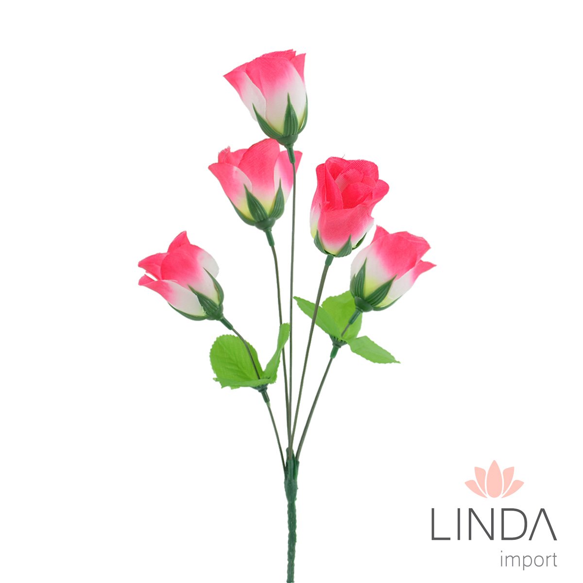 Buquê de Rosas Botão C/5 Galhos 30CM Mix de Cores Aaa1024