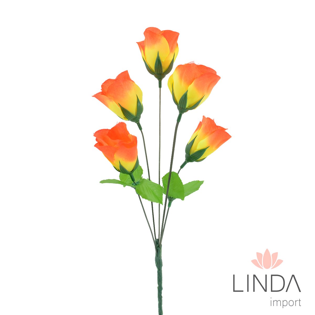 Buquê de Rosas Botão C/5 Galhos 30CM Mix de Cores Aaa1024