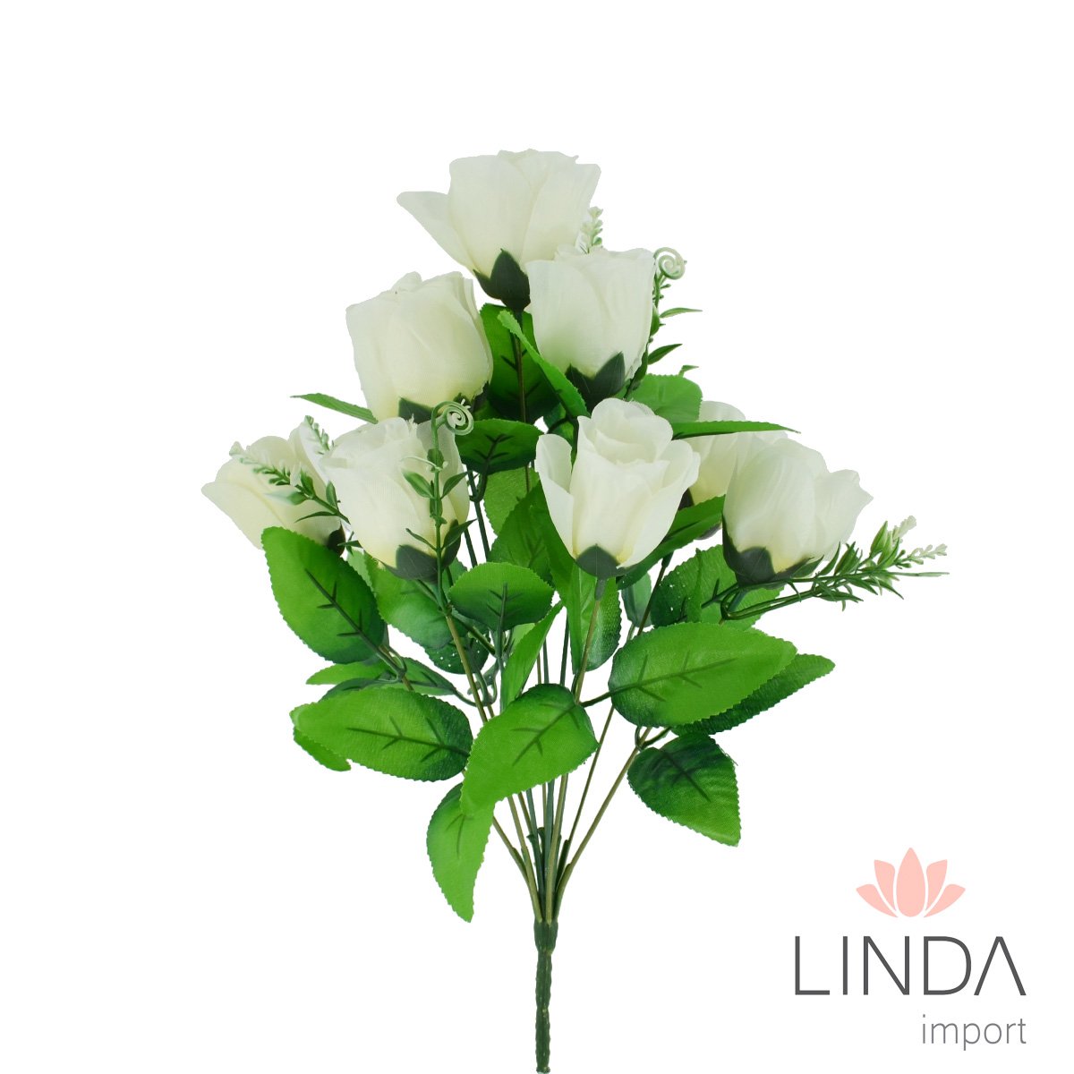Buquê de Rosas Botão C/12 Galhos 43CM Mix de Cores Aab1003