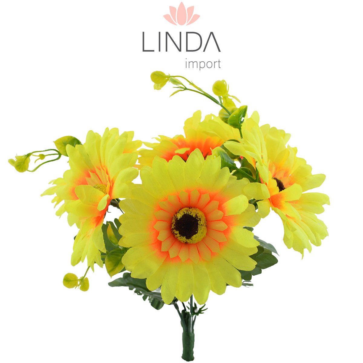 Mini Buque de Gerberas C/6 Galhos 24CM Mix de Cores BG100
