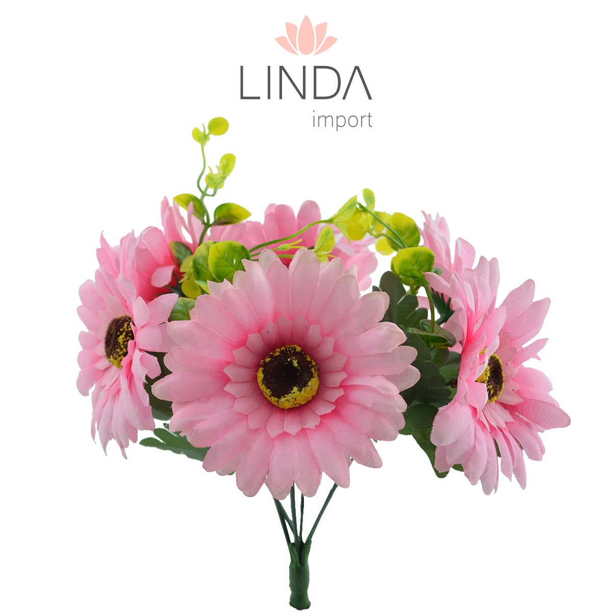 Mini Buque de Gerberas C/6 Galhos 24CM Mix de Cores BG100