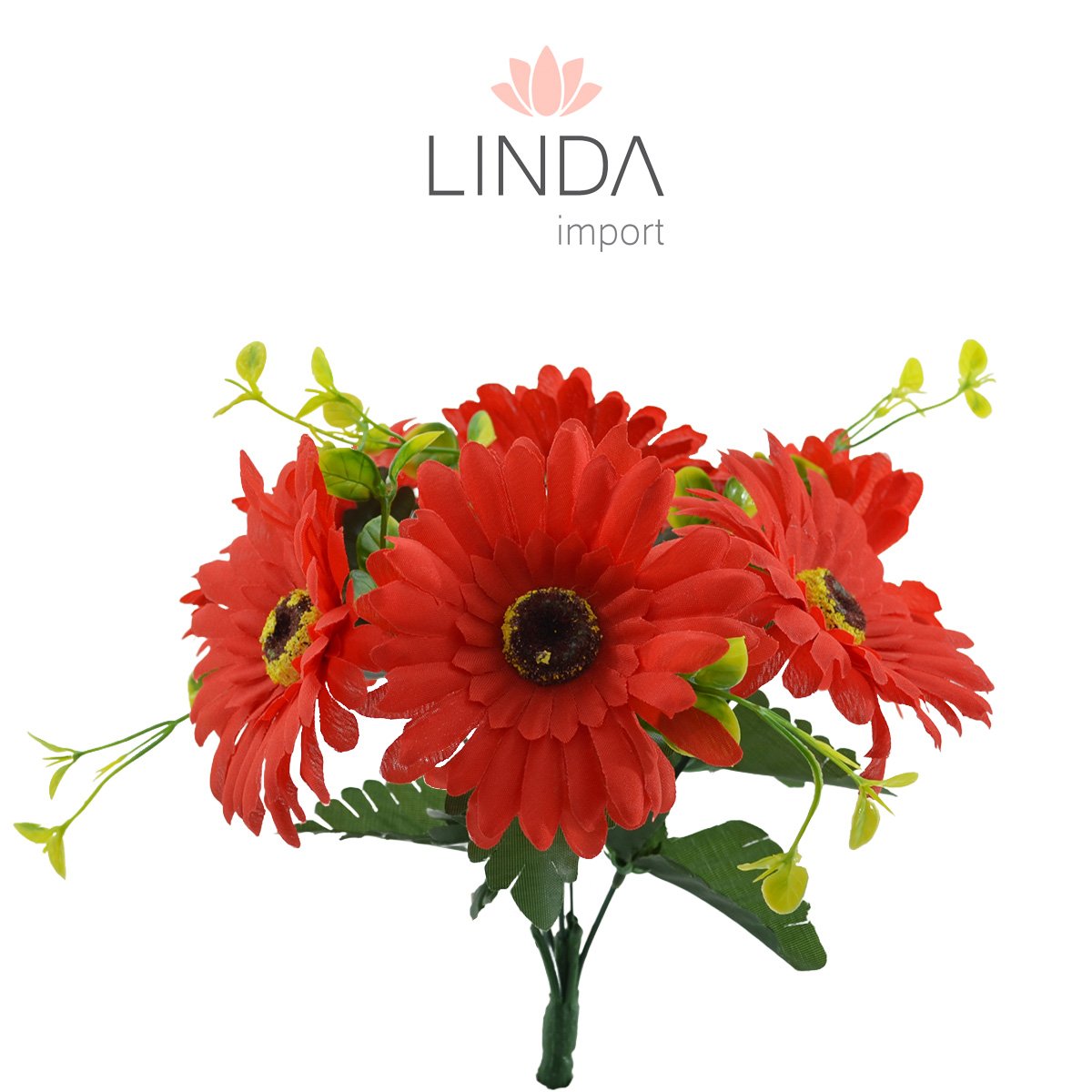Mini Buque de Gerberas C/6 Galhos 24CM Mix de Cores BG100