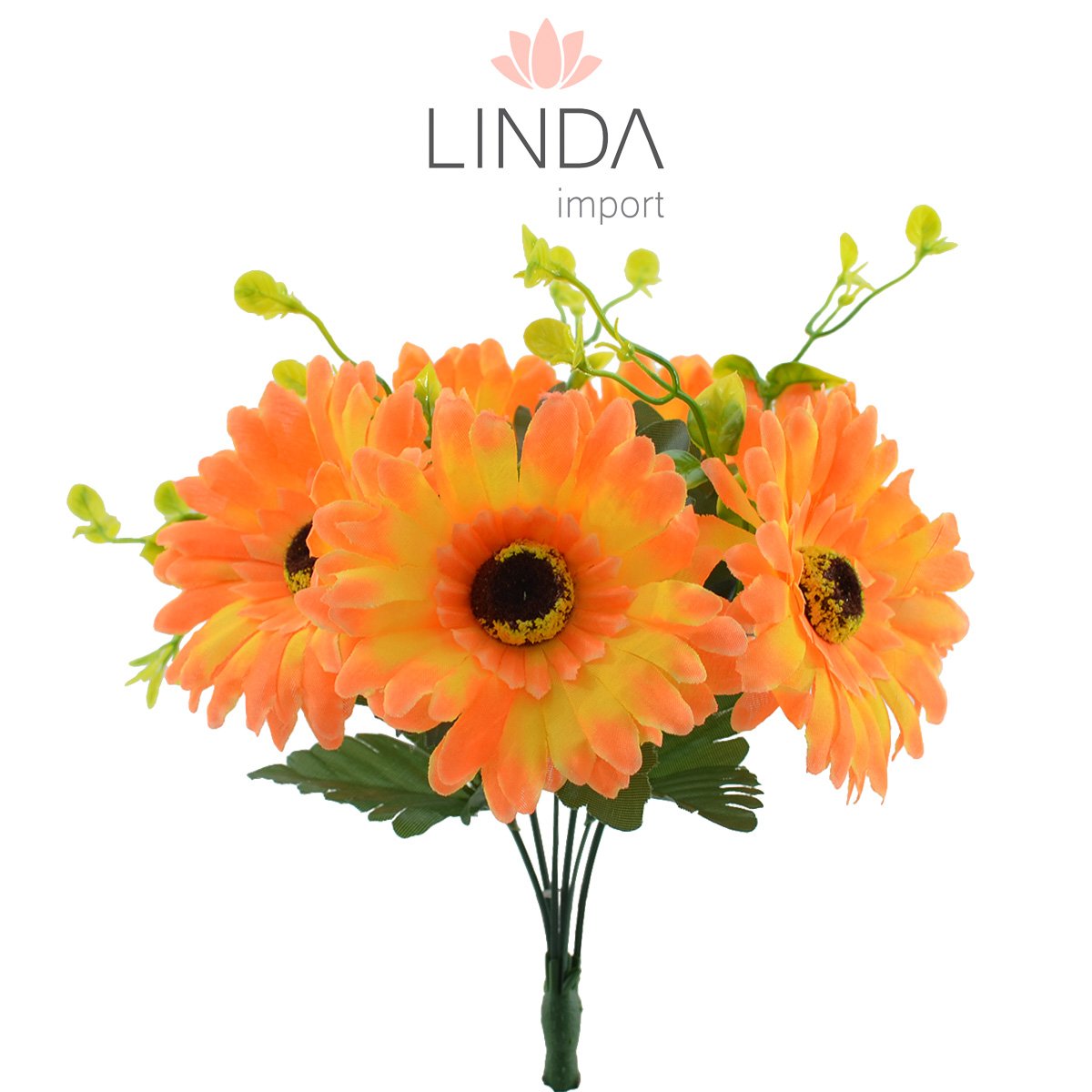 Mini Buque de Gerberas C/6 Galhos 24CM Mix de Cores BG100