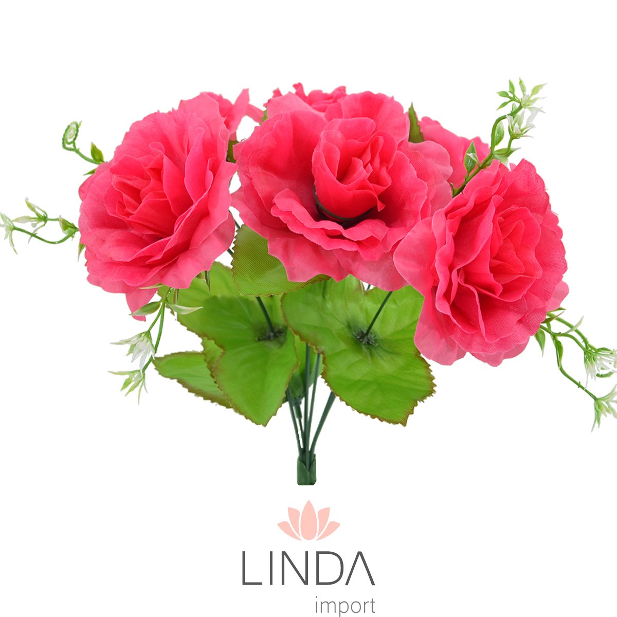 Mini Buque de Rosas C/6 Galhos 23CM Mix de Cores BG101