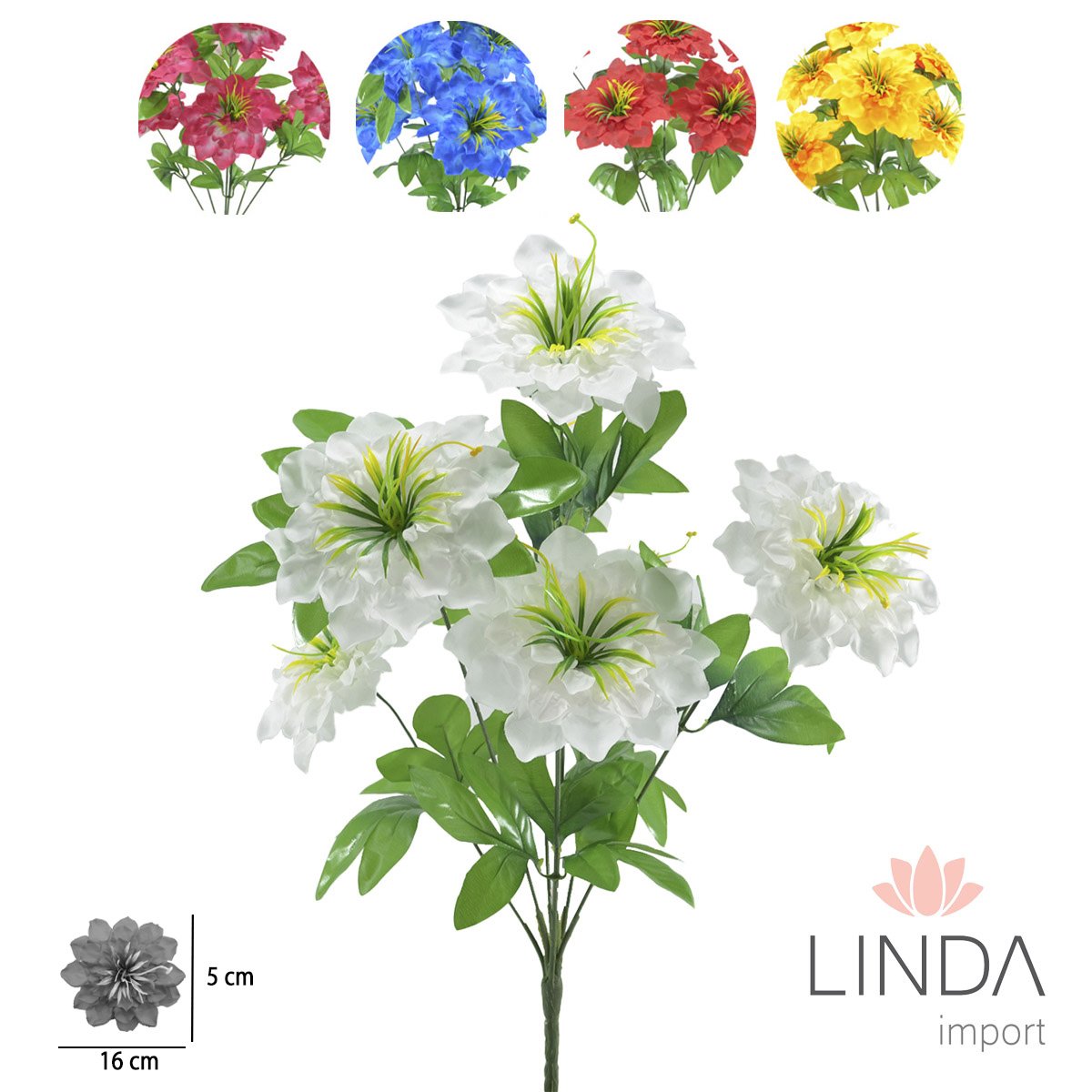 Buquê de Flor C/7 Galhos Desmontada 55CM Mix de Cor BG117