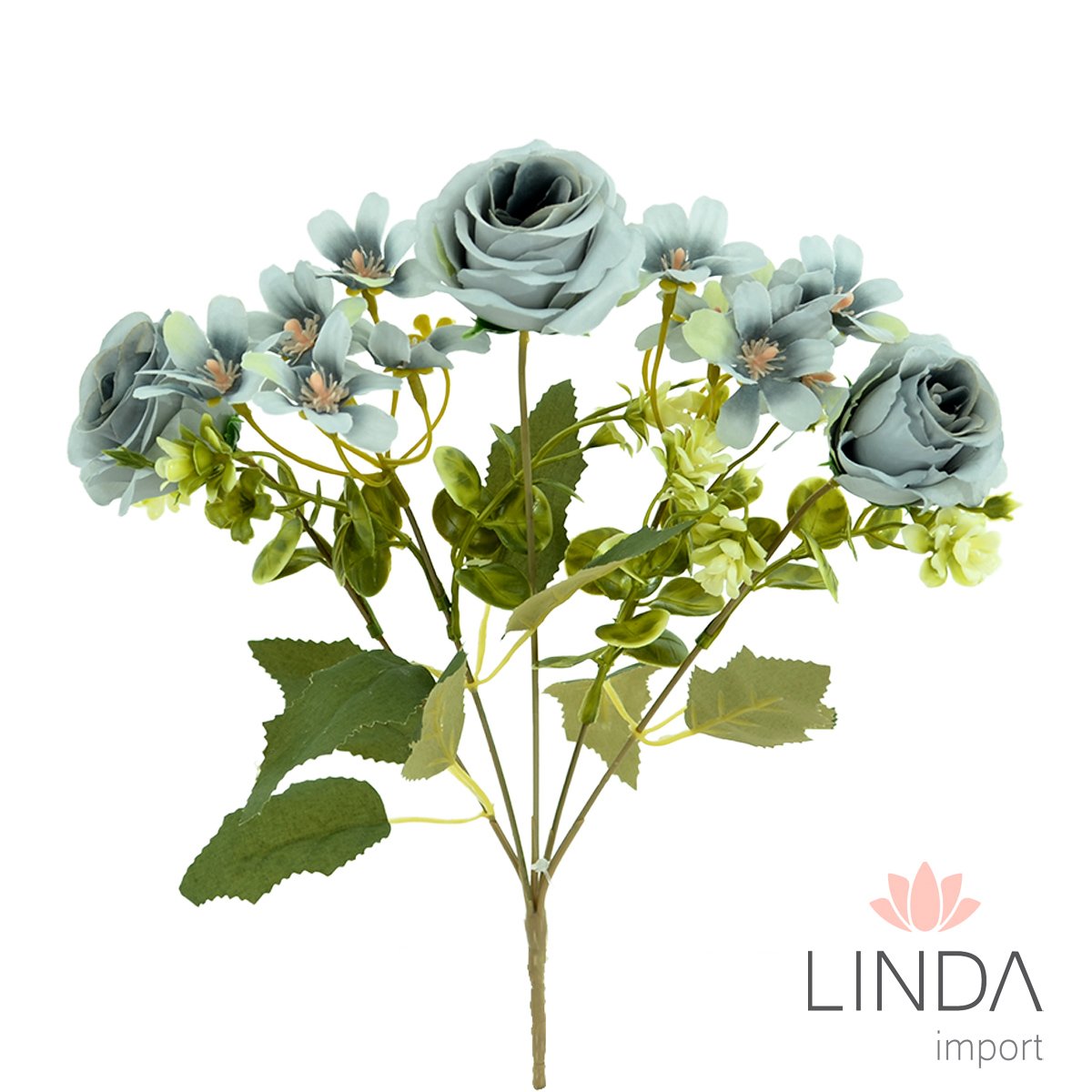 Mini Buquê de Rosas C/5 Galhos 30CM Mix de Cores Bi91