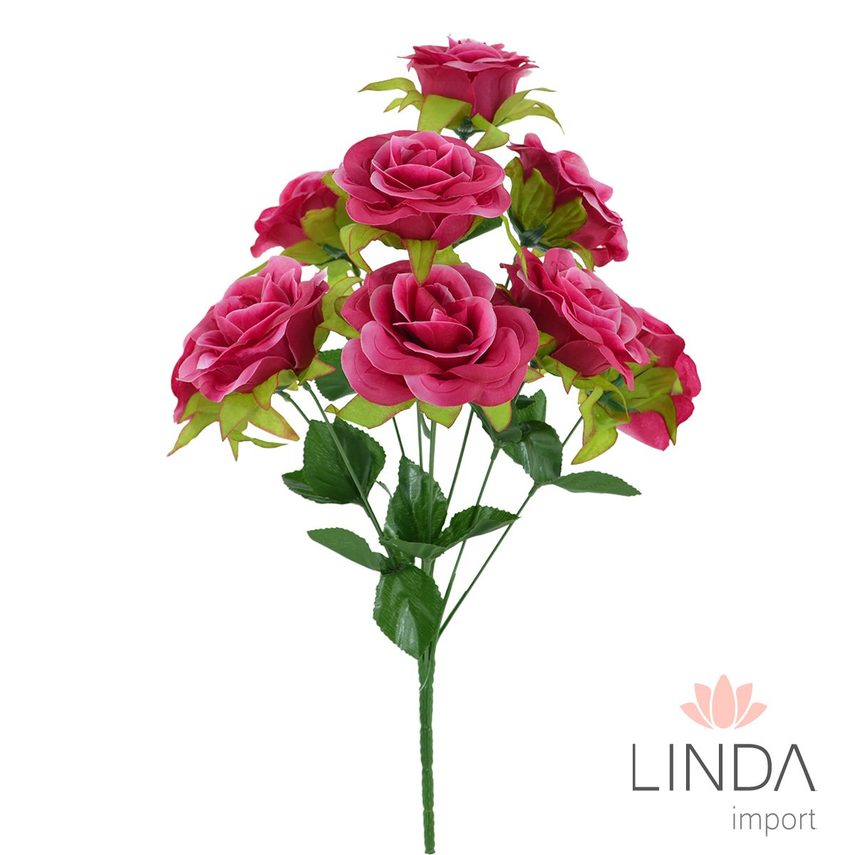 Buquê de Rosas C/9 Galhos 51CM Mix de Cores El38