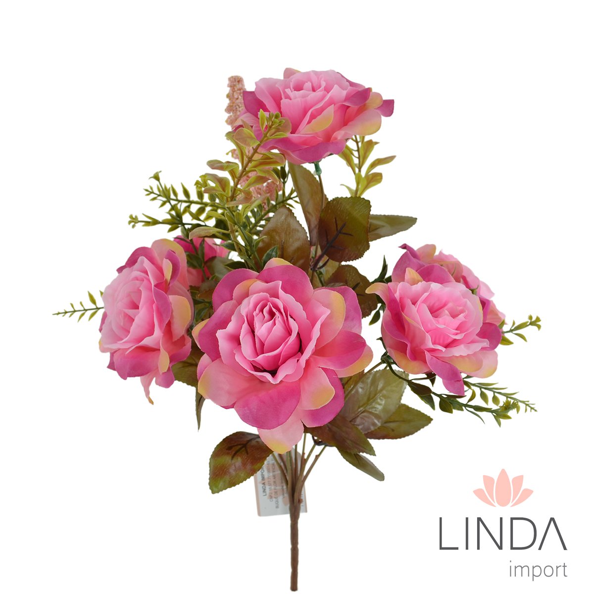Buquê de Rosas C/9 Galhos 38CM Mix de Cores El39