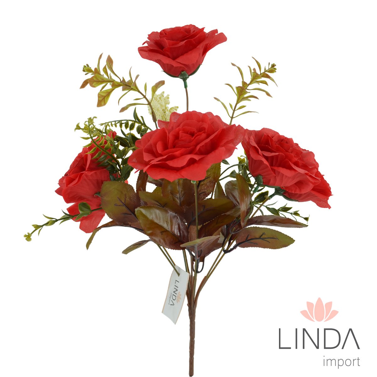 Buquê de Rosas C/9 Galhos 38CM Mix de Cores El39