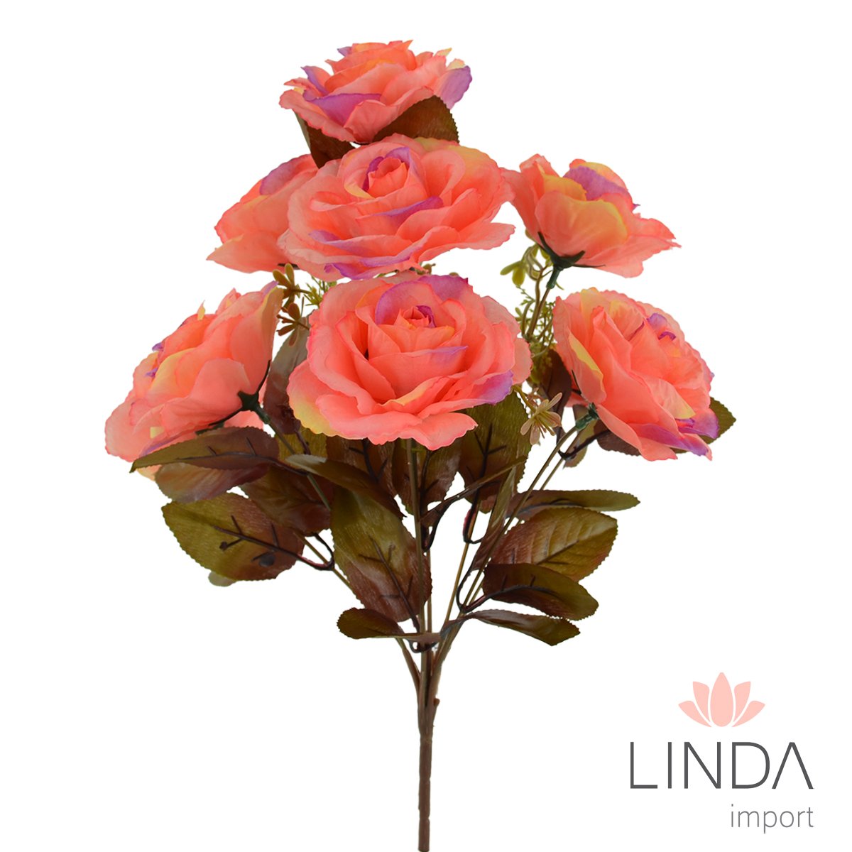 Buquê de Rosas C/9 Galhos 38CM Mix de Cores El40