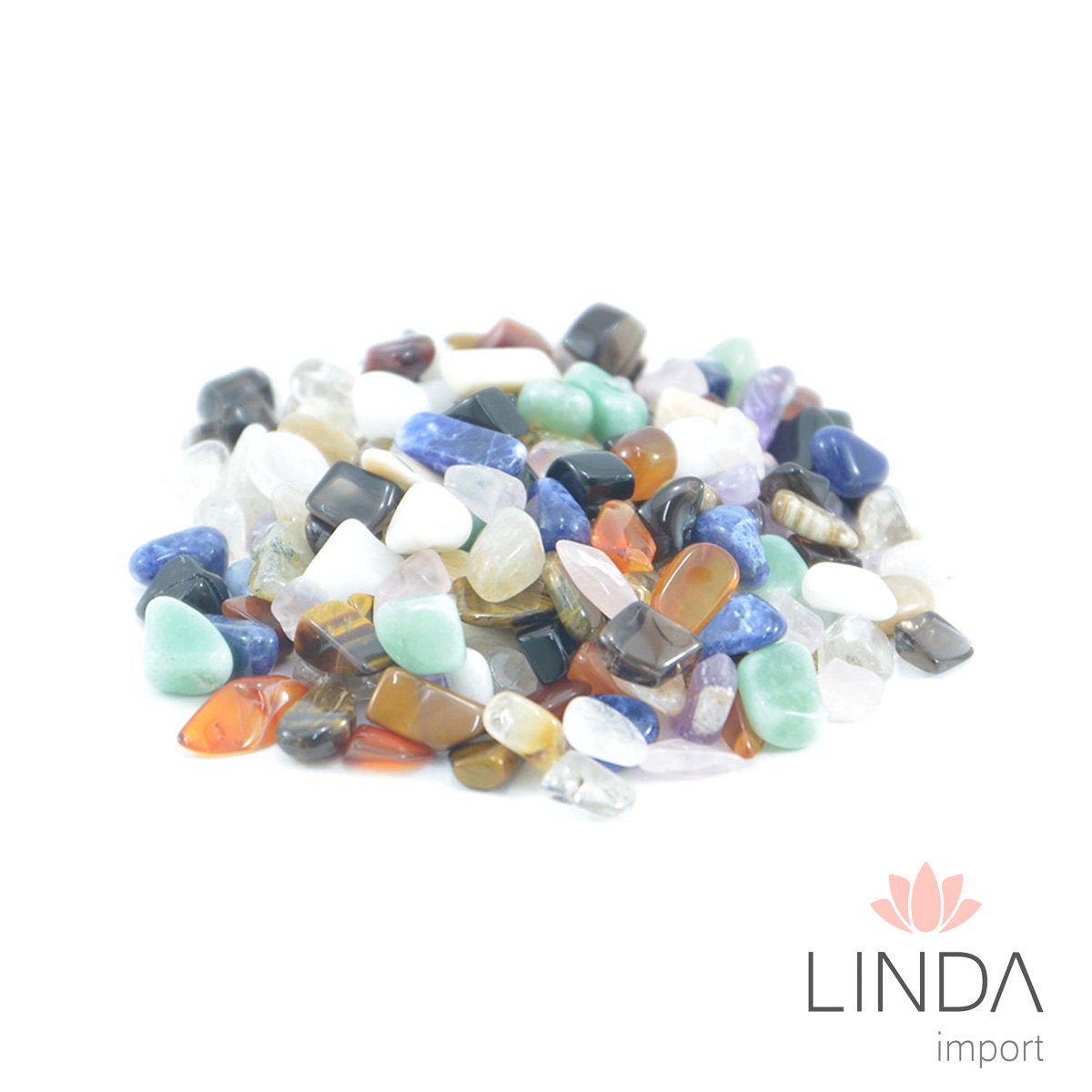 Pedra Semi Preciosa Mista Polida 250G Id02