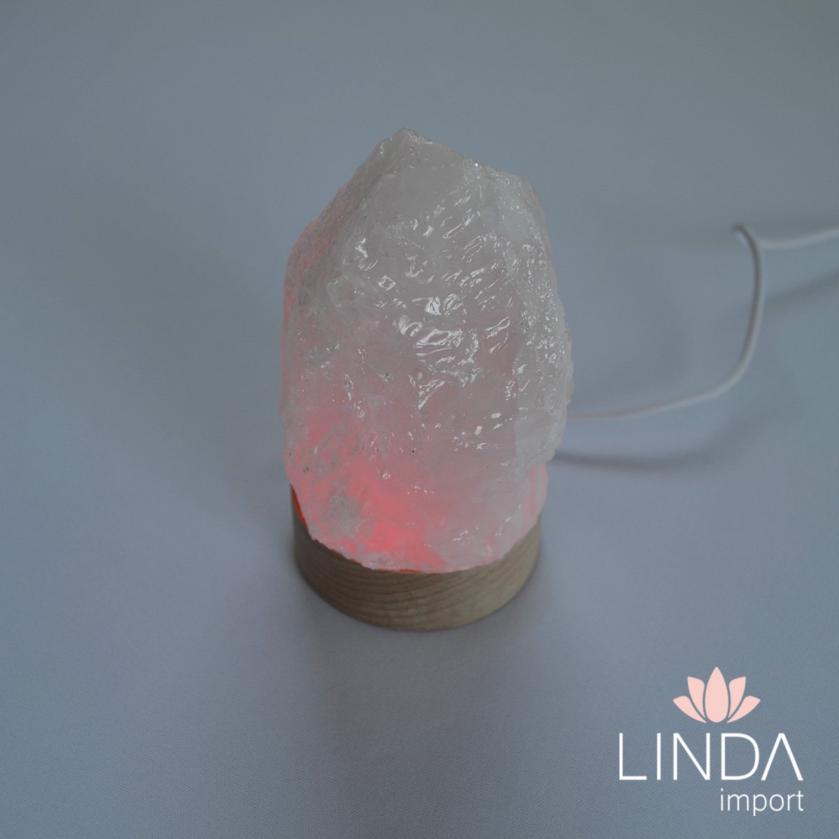 Luminaria Quartzo Rosa Led RGB Id116