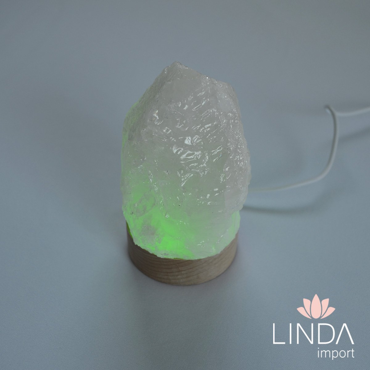 Luminaria Quartzo Rosa Led RGB Id116