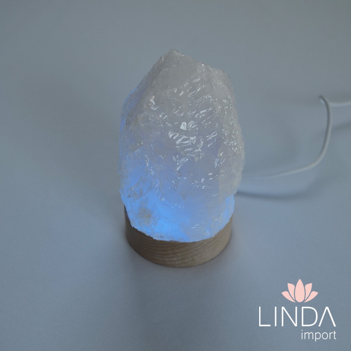 Luminaria Quartzo Rosa Led RGB Id116