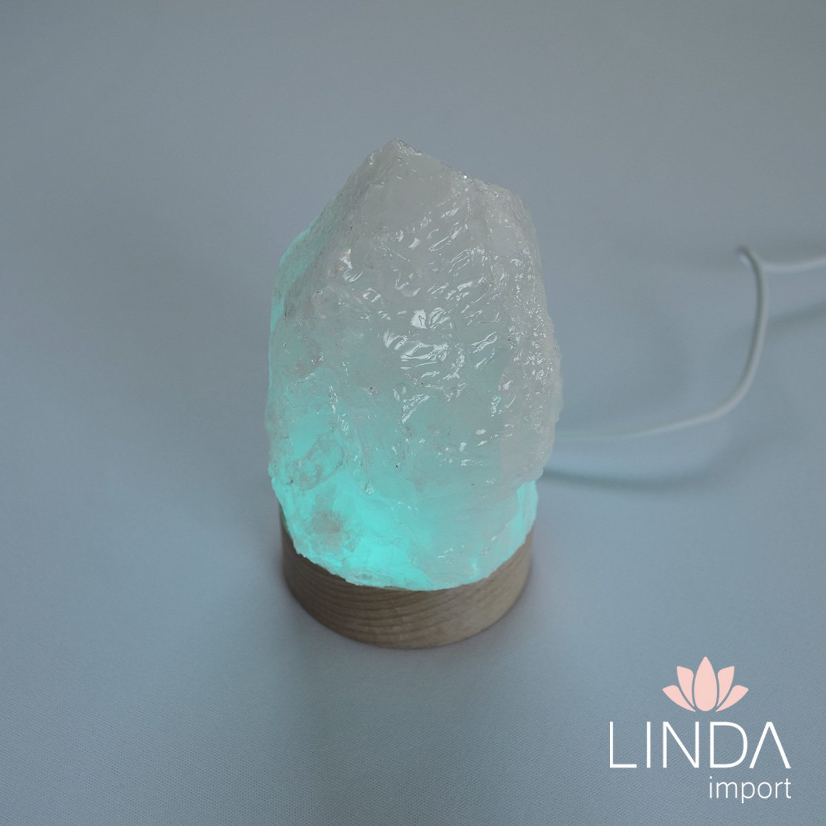Luminaria Quartzo Rosa Led RGB Id116