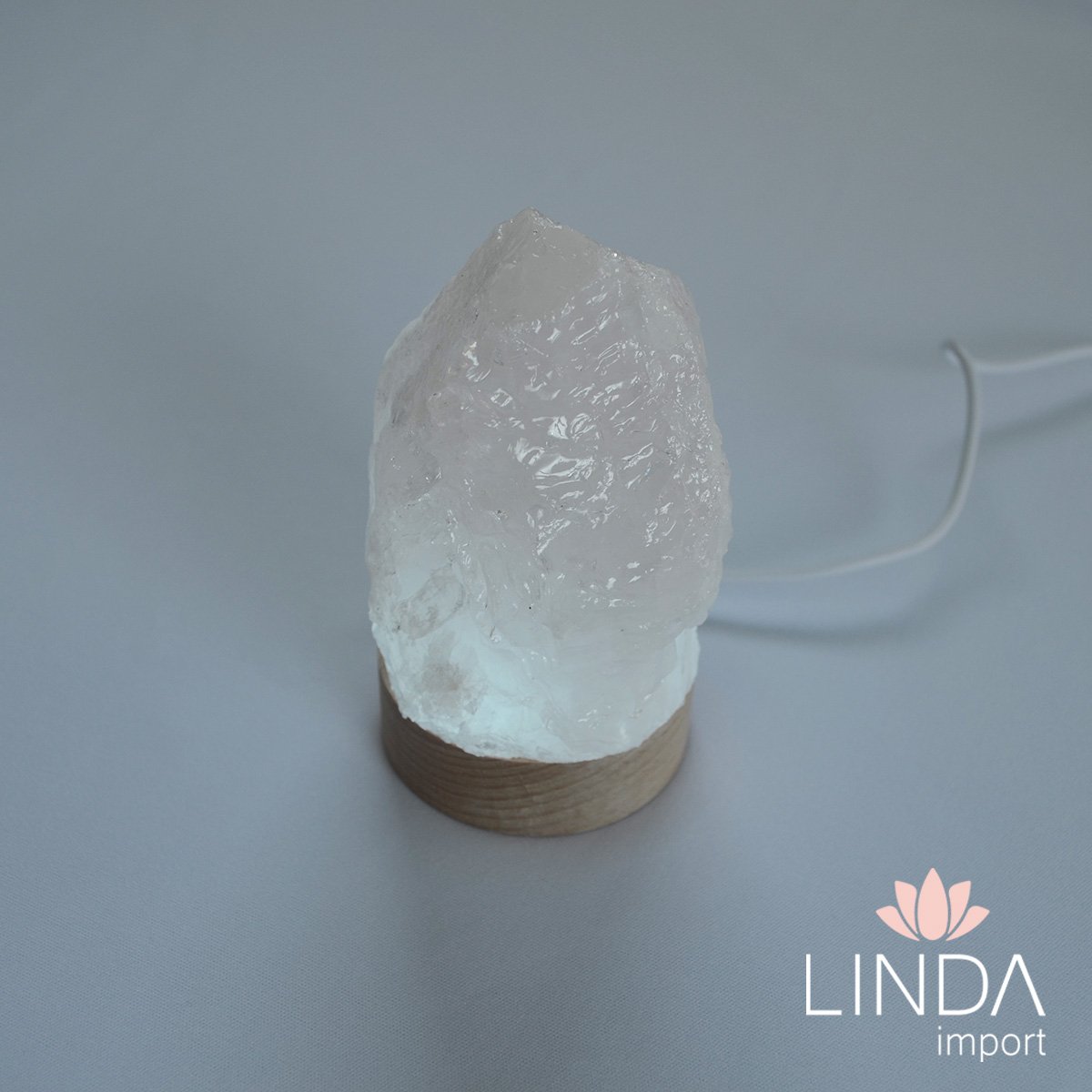 Luminaria Quartzo Rosa Led RGB Id116