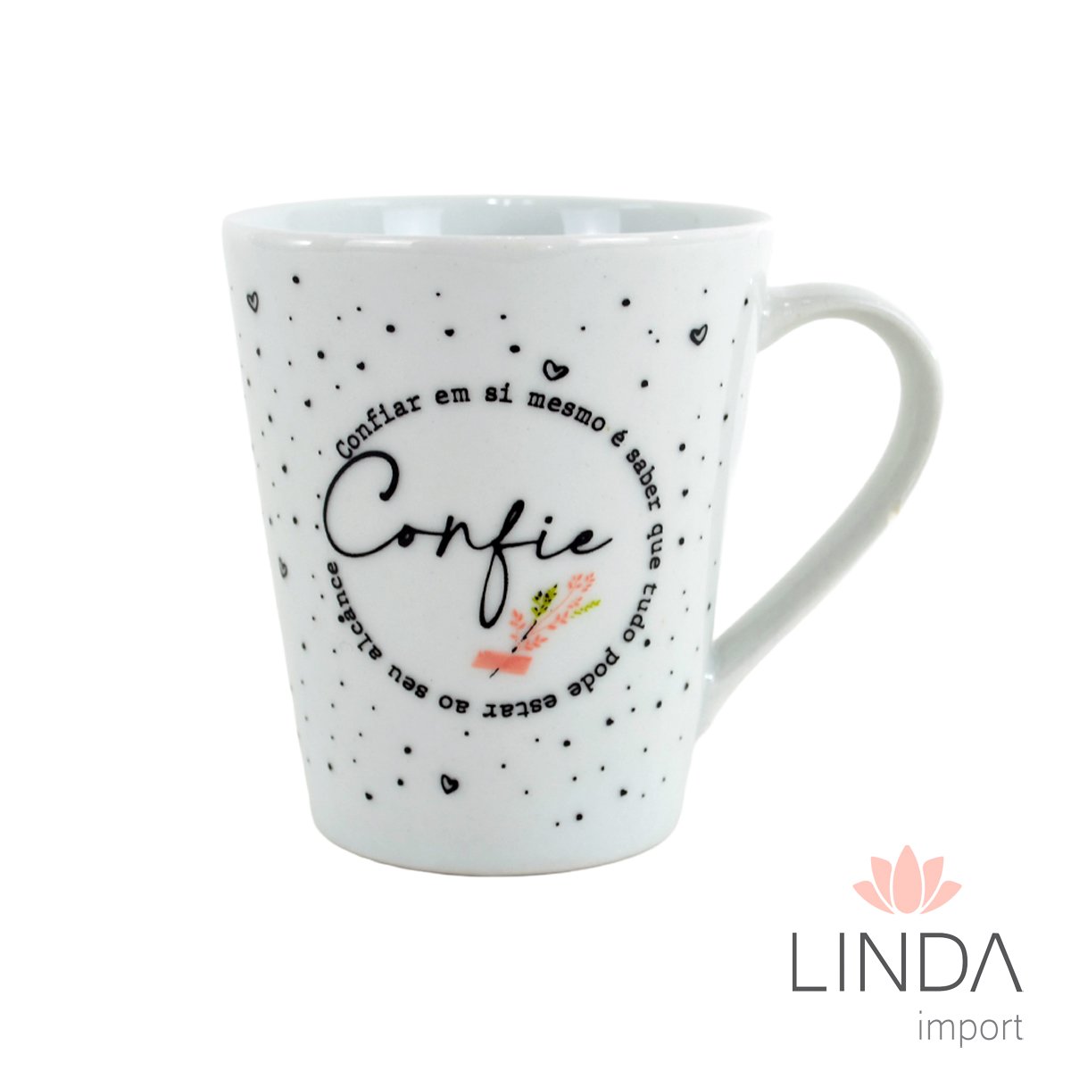 Caneca Porcelana Faixa 290ML Inspiração Ja18