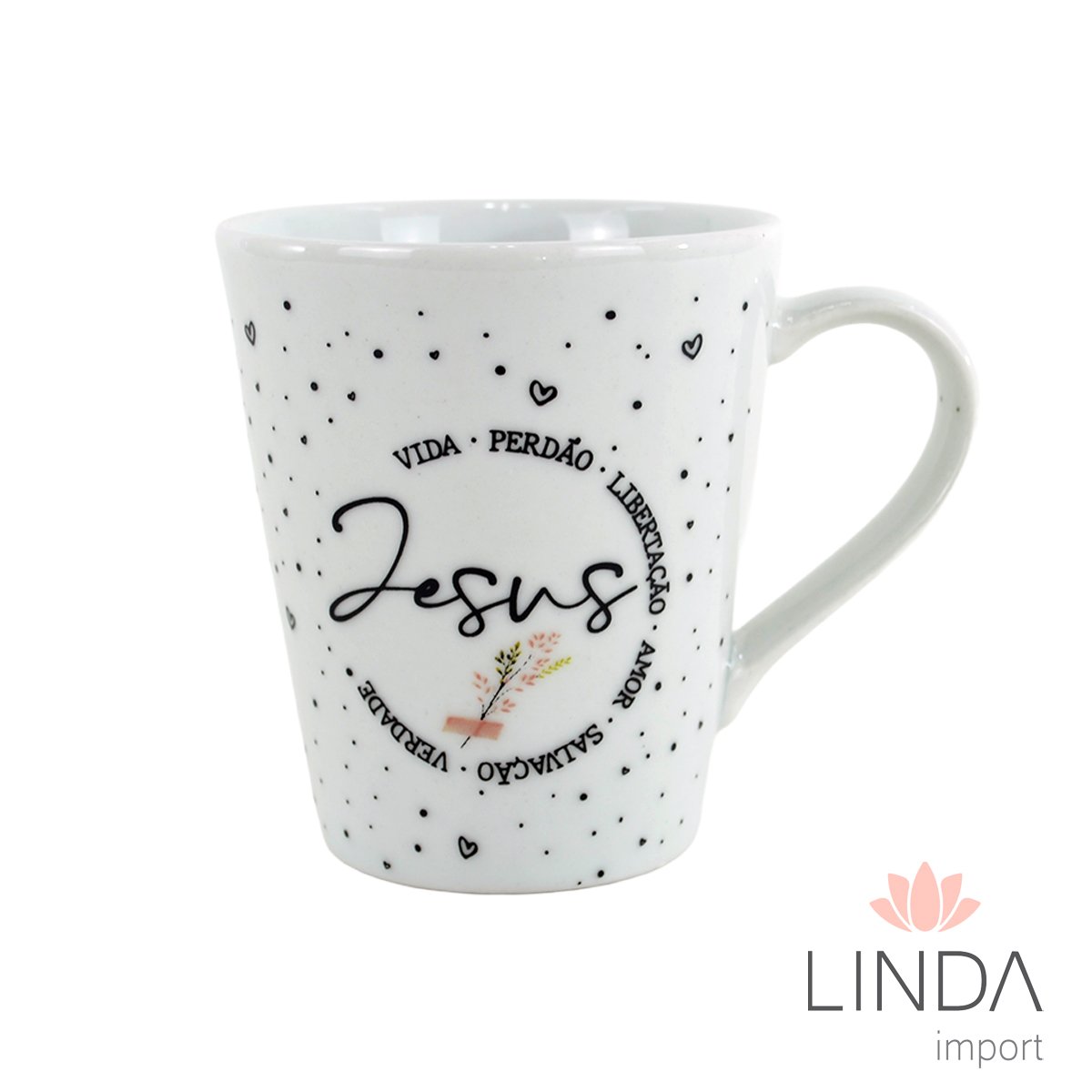 Caneca Porcelana Faixa 290ML Inspiração Ja18