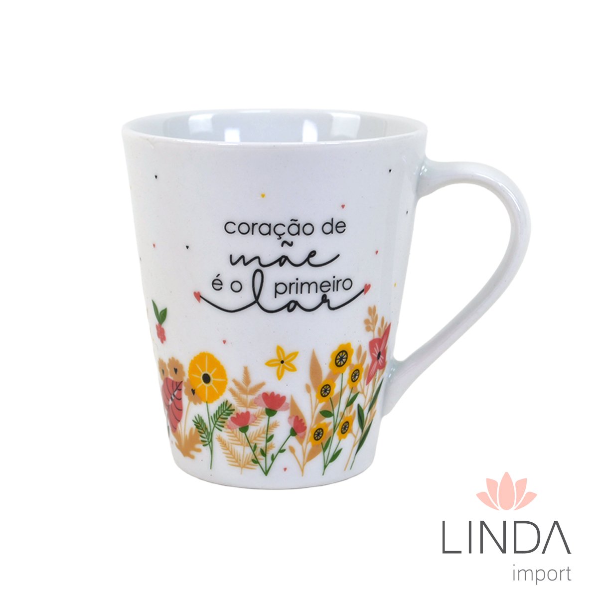 Caneca Porcelana Faixa 290ML Mãe Ja19