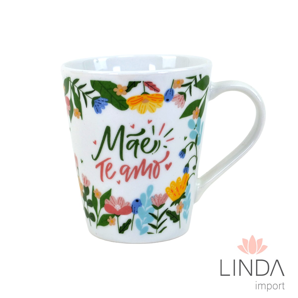 Caneca Porcelana Faixa 290ML Mãe Ja19