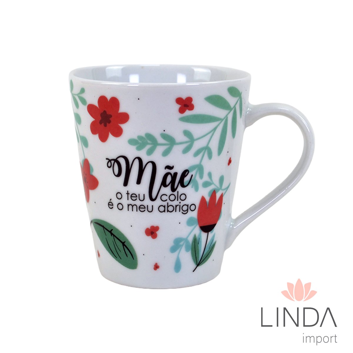 Caneca Porcelana Faixa 290ML Mãe Ja19