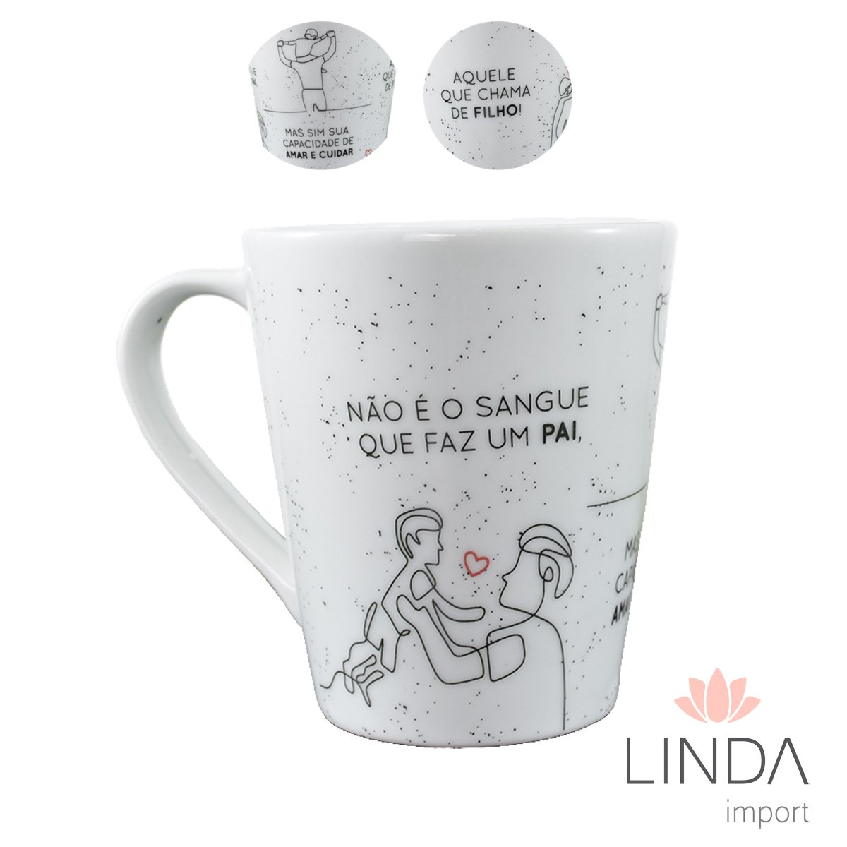 Caneca Porcelana Faixa 290ML Pai Ja20