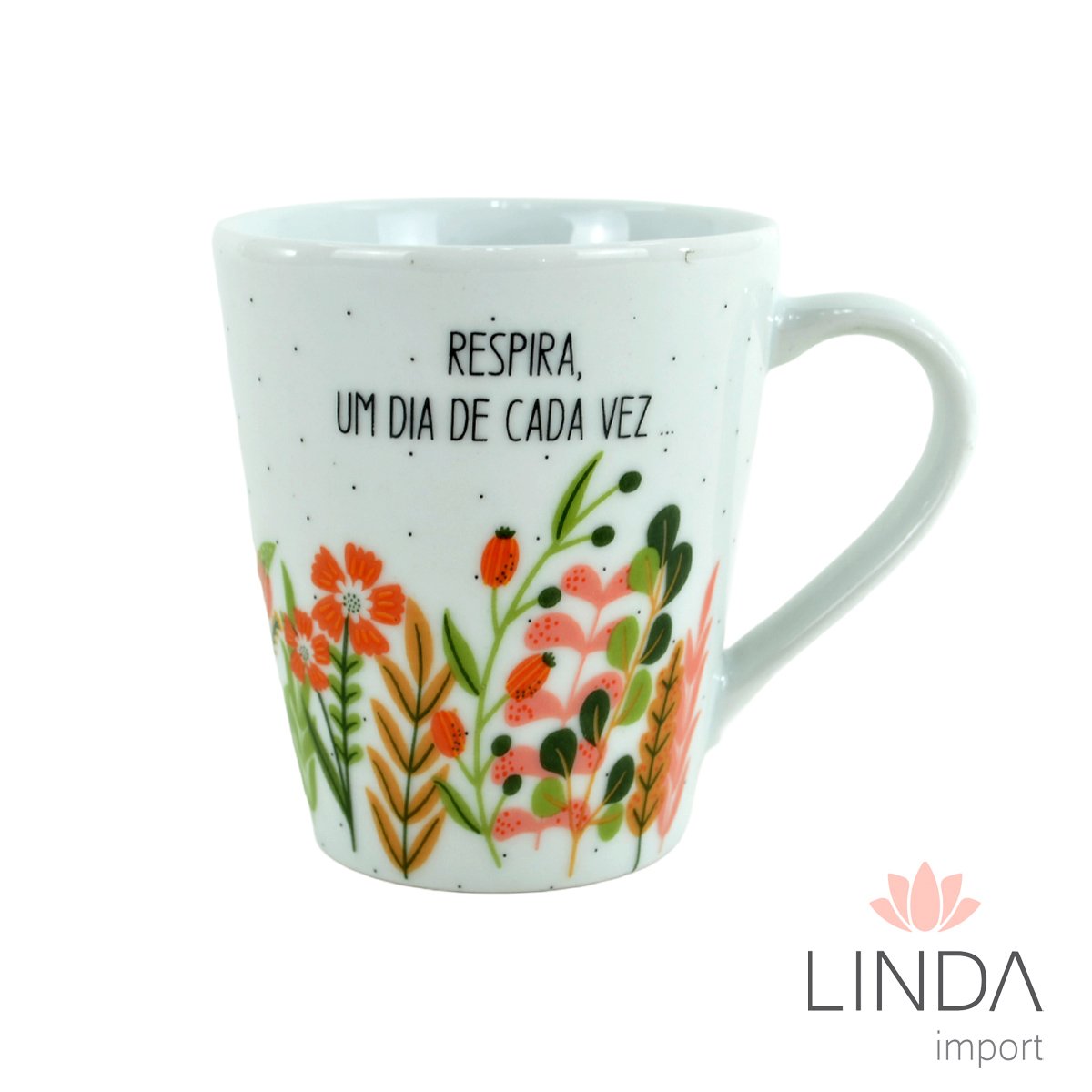 Caneca Porcelana Faixa 290ML Primavera Ja22