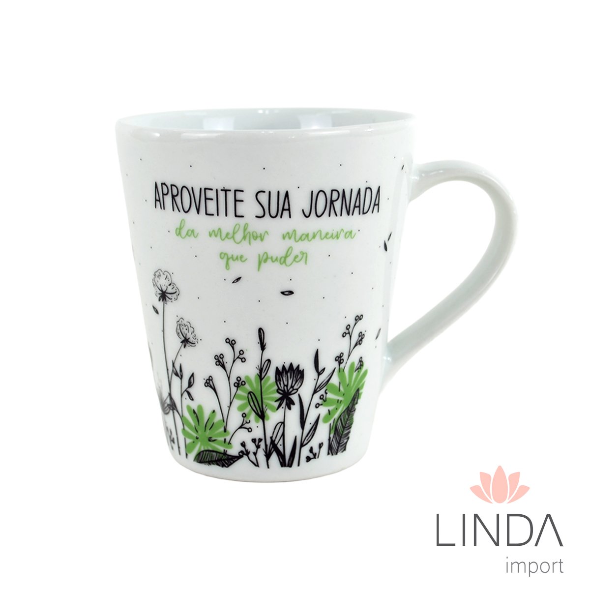 Caneca Porcelana Faixa 290ML Primavera Ja22