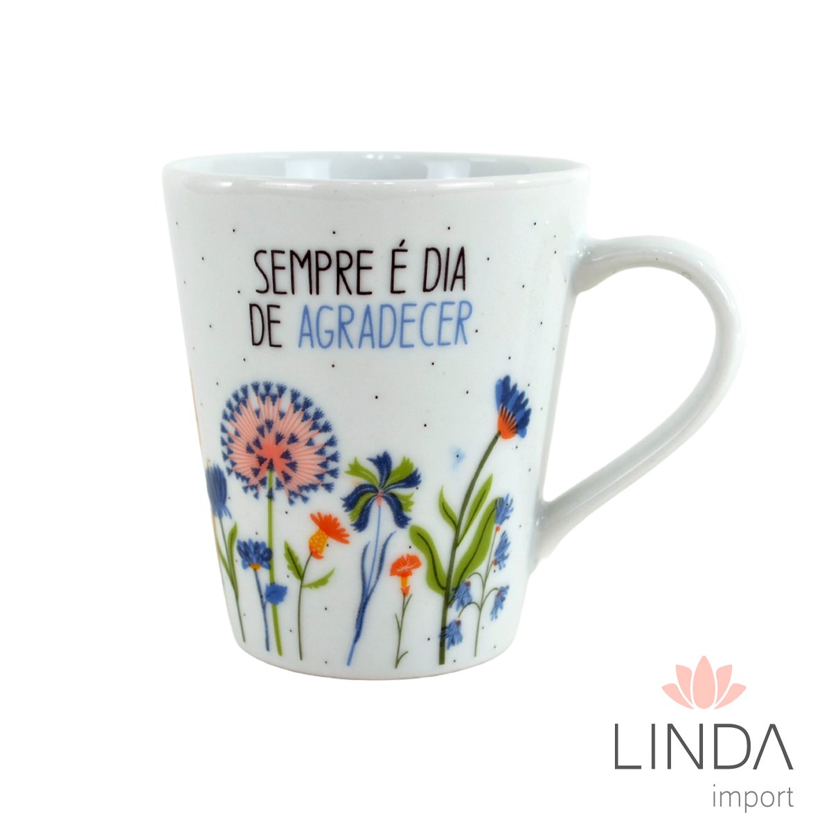 Caneca Porcelana Faixa 290ML Primavera Ja22