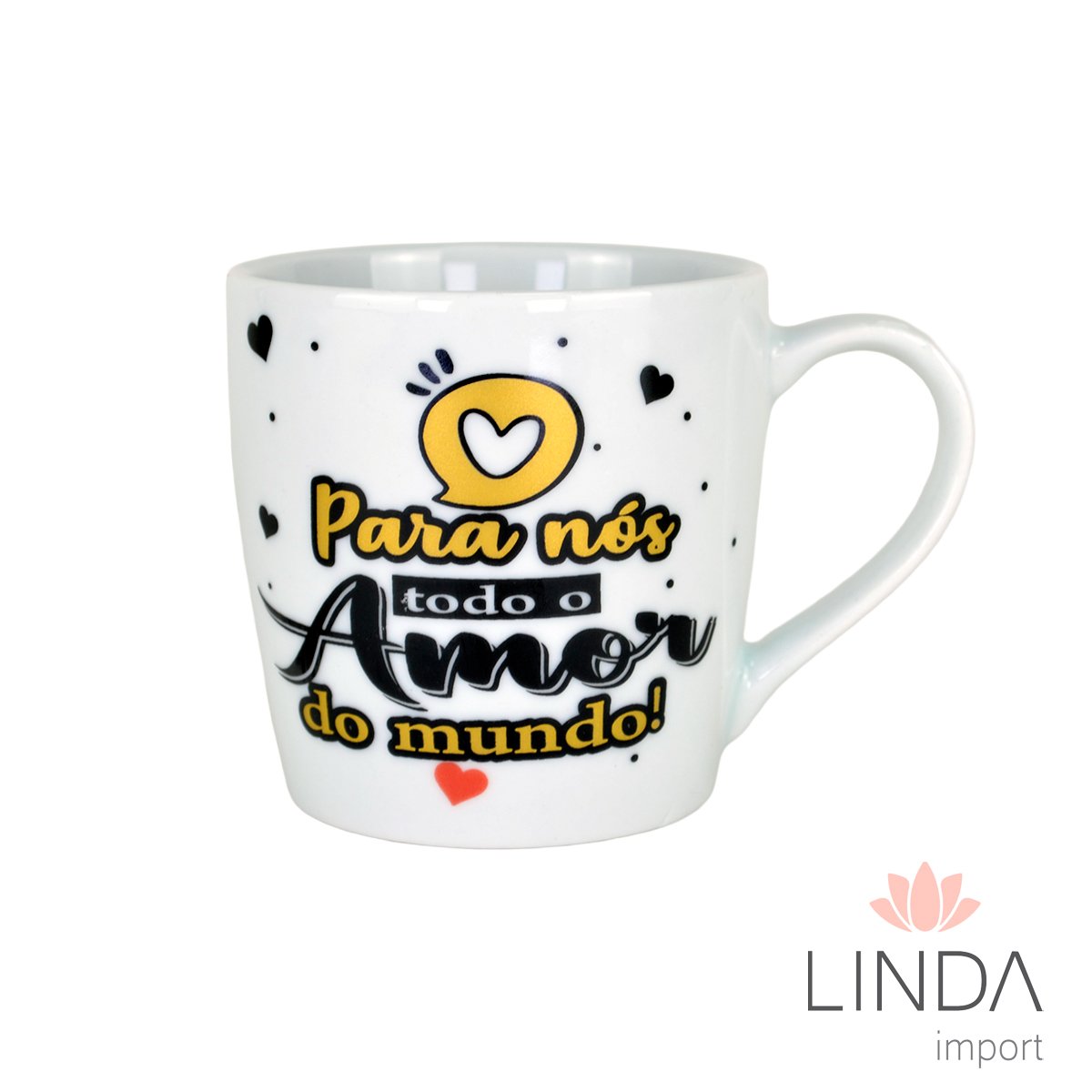 Caneca Porcelana Luxo Spot 350ML Amor Ja24
