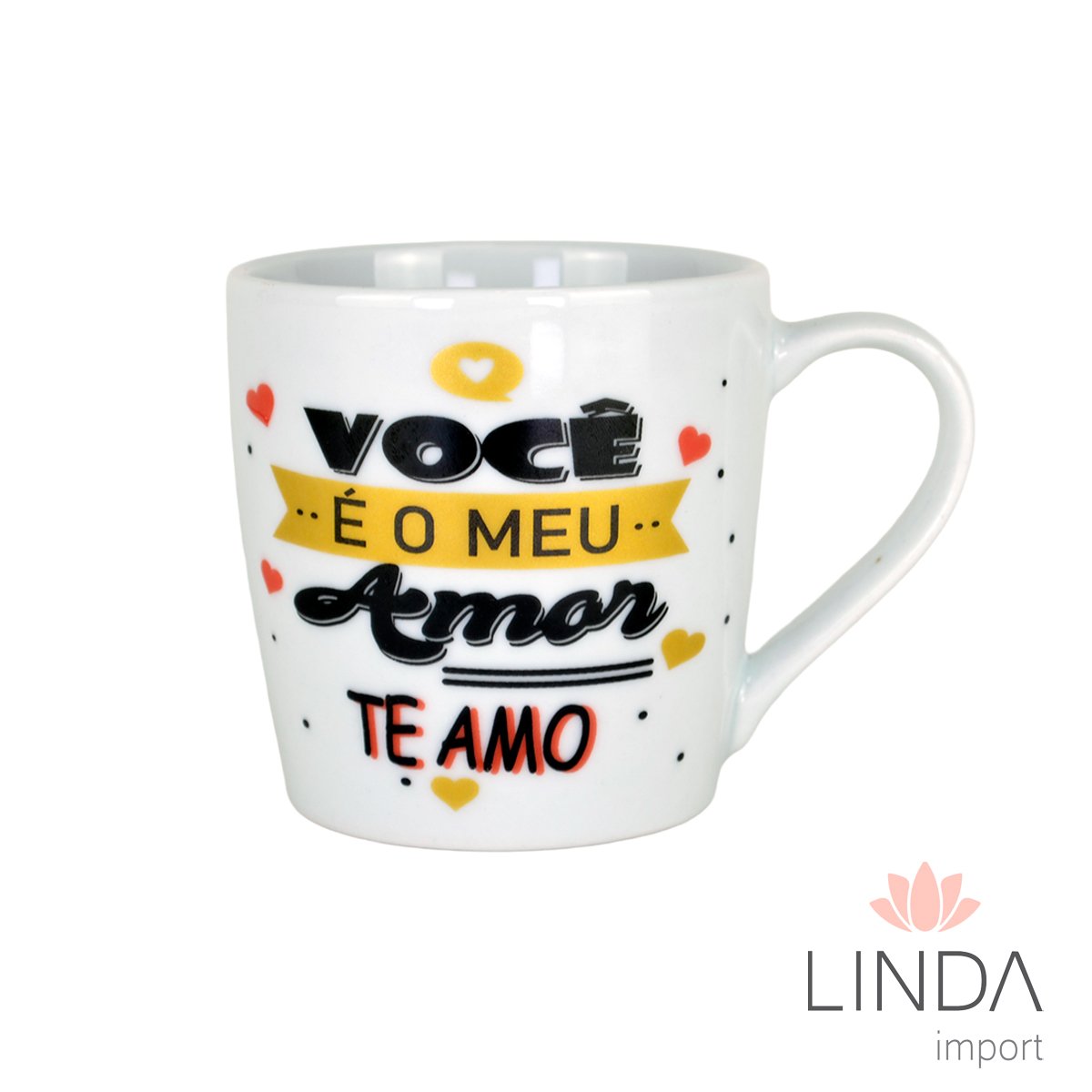 Caneca Porcelana Luxo Spot 350ML Amor Ja24