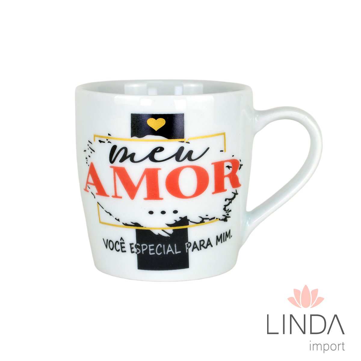 Caneca Porcelana Luxo Spot 350ML Amor Ja24