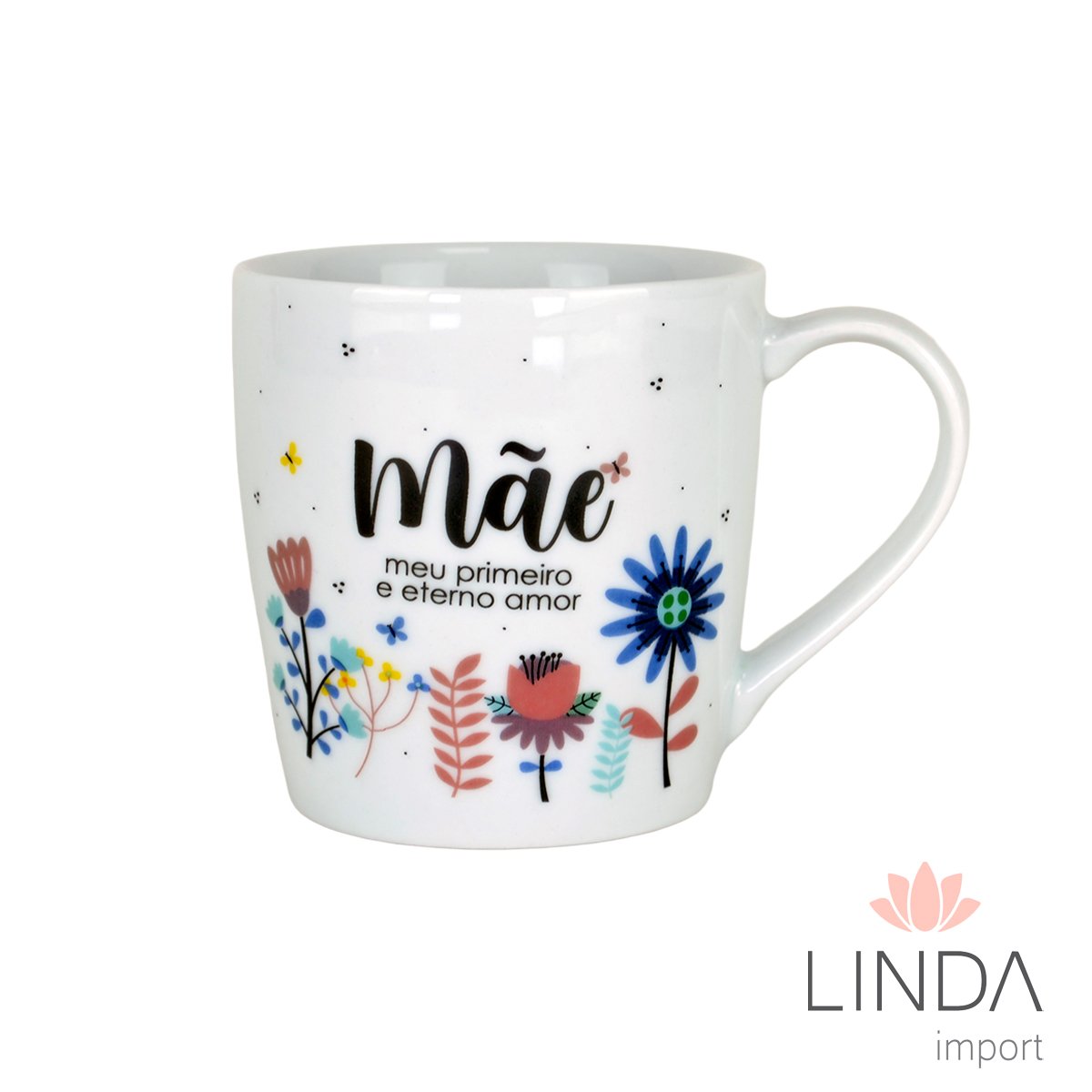 Caneca Porcelana Luxo Spot 350ML Mãe Ja25