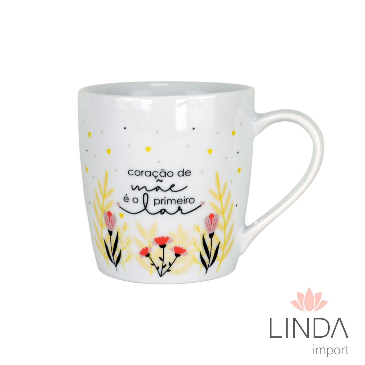 Caneca Porcelana Luxo Spot 350ML Mãe Ja25