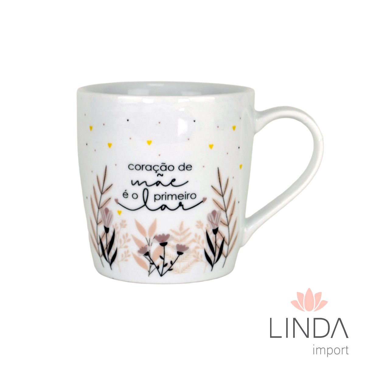 Caneca Porcelana Luxo Spot 350ML Mãe Ja25