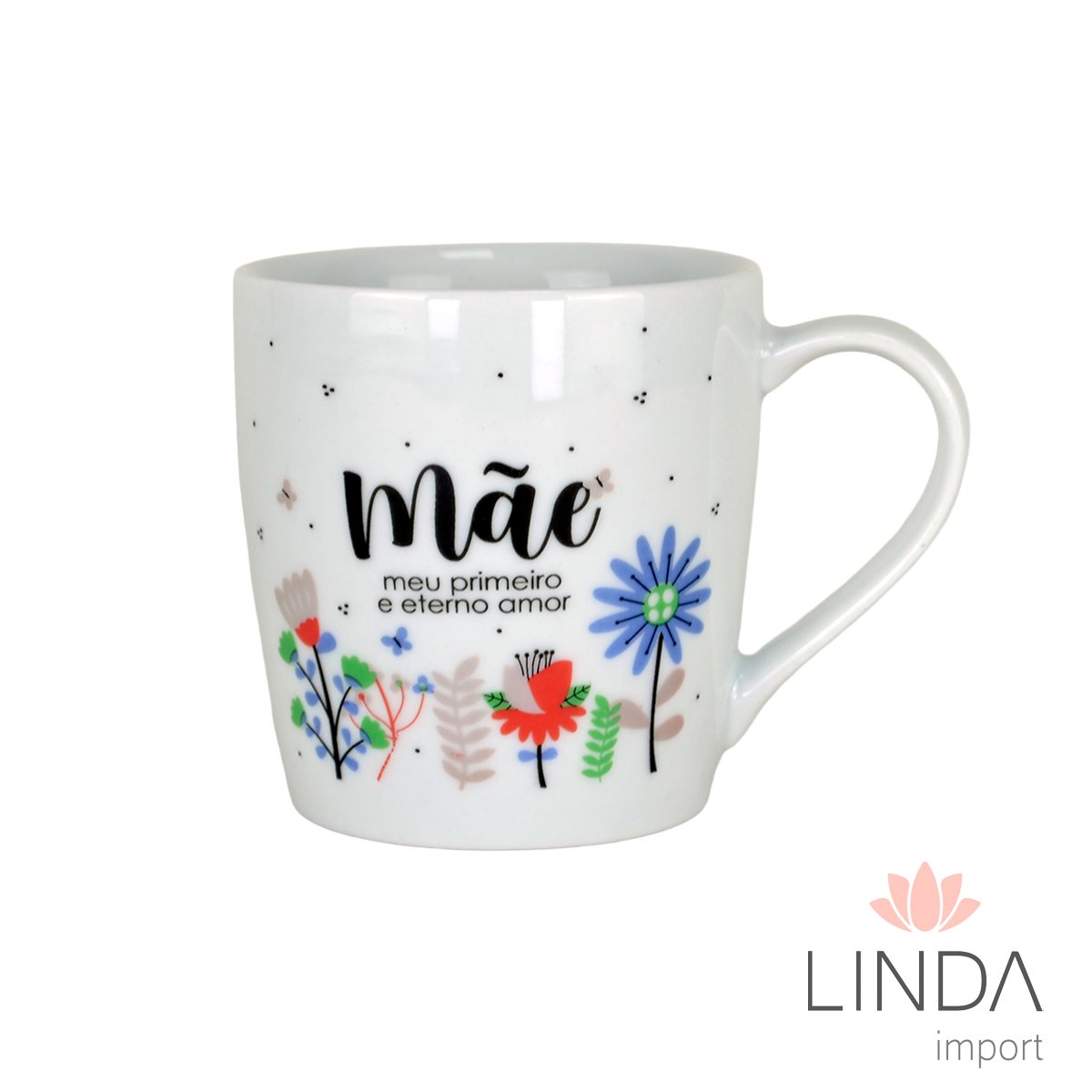 Caneca Porcelana Luxo Spot 350ML Mãe Ja25
