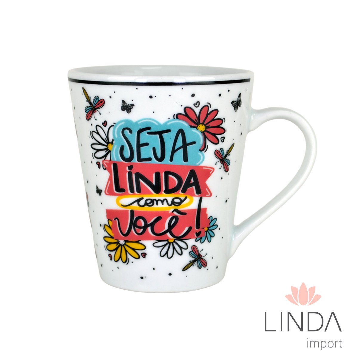 Caneca Porcelana Faixa 290ML Motivação Ja26