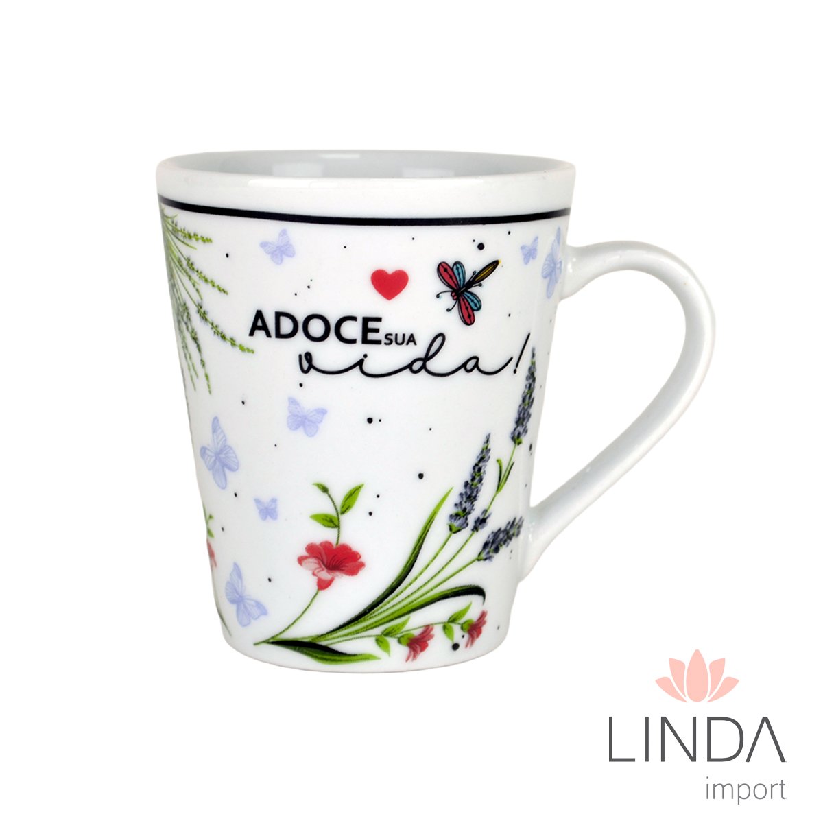 Caneca Porcelana Faixa 290ML Motivação Ja26