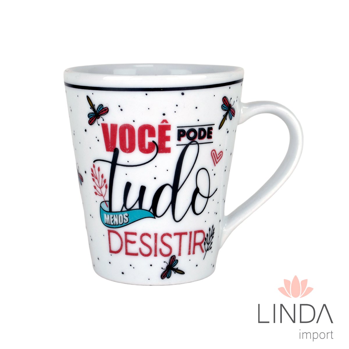 Caneca Porcelana Faixa 290ML Motivação Ja26