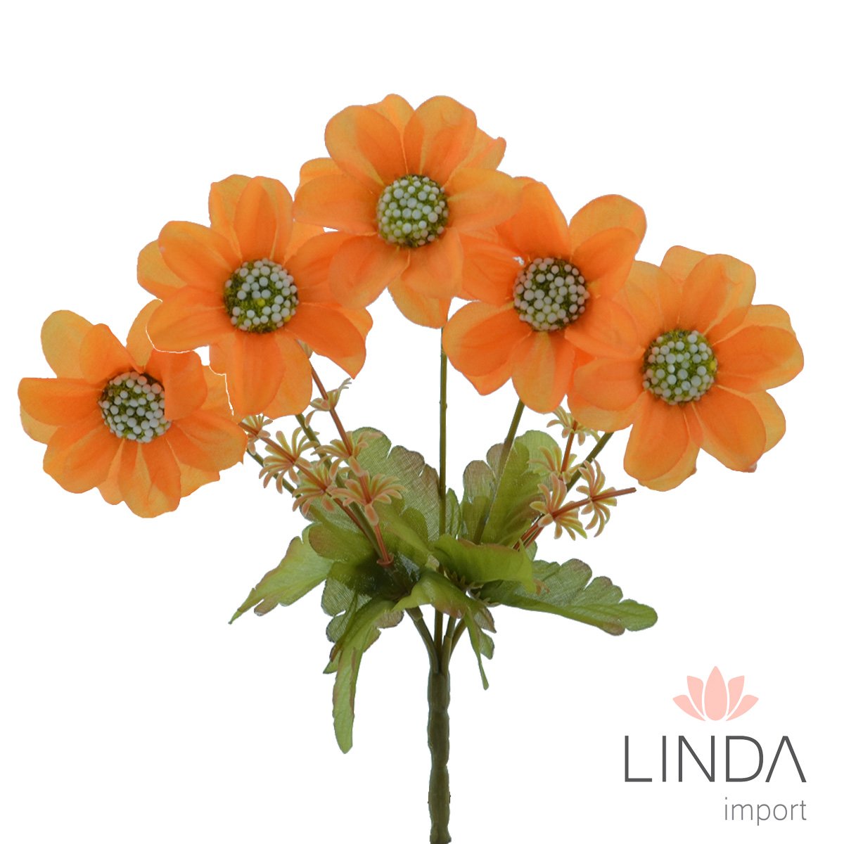 Mini Buquê de Flores C/5 Galhos 30CM Mix de Cores JN17