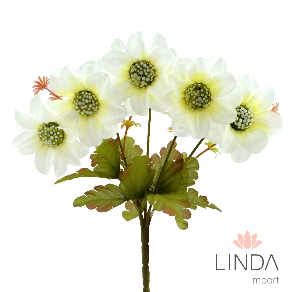 Mini Buquê de Flores C/5 Galhos 30CM Mix de Cores JN17