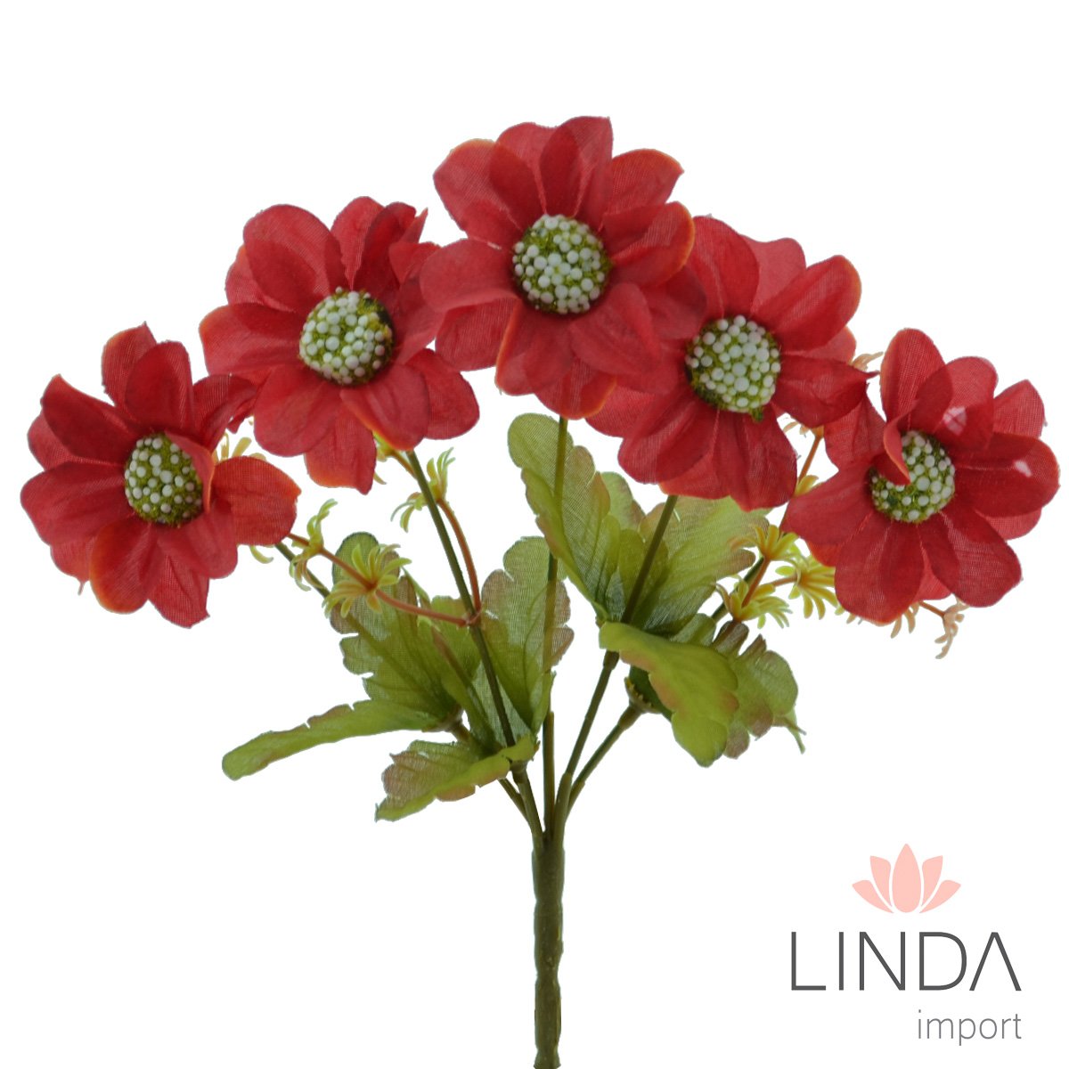 Mini Buquê de Flores C/5 Galhos 30CM Mix de Cores JN17