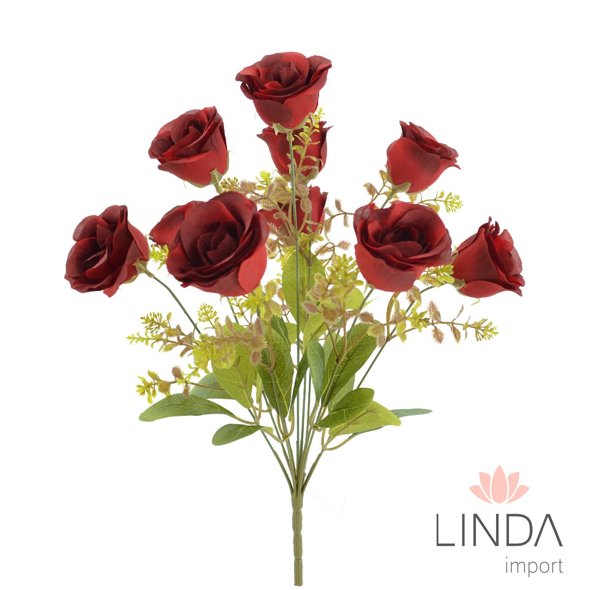 Buquê de Rosas Botão C/10 Galhos 44CM Mix de Cores JN08