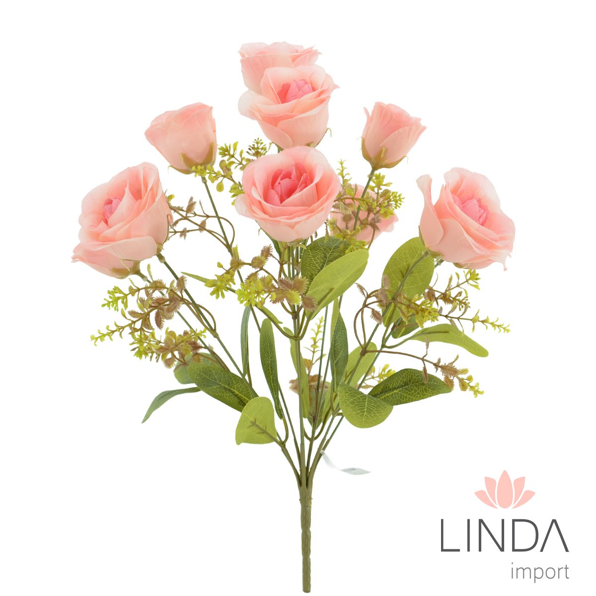 Buquê de Rosas Botão C/10 Galhos 44CM Mix de Cores JN08